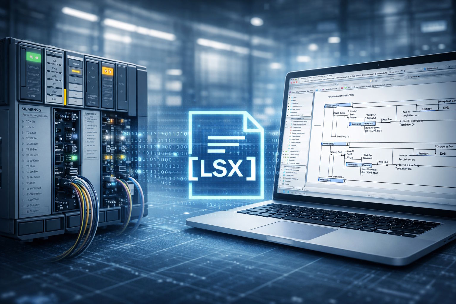 Rockwell project output with industrial automation scene